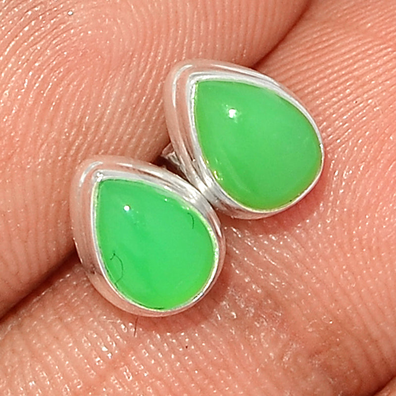 Chrysoprase Studs - CRPS383