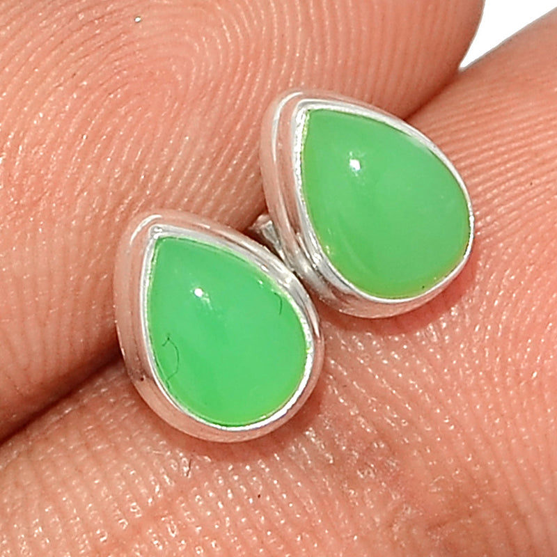 Chrysoprase Studs - CRPS384