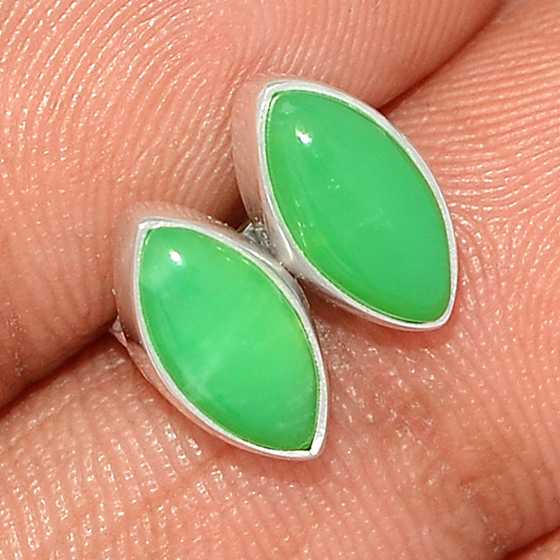 Chrysoprase Studs - CRPS386