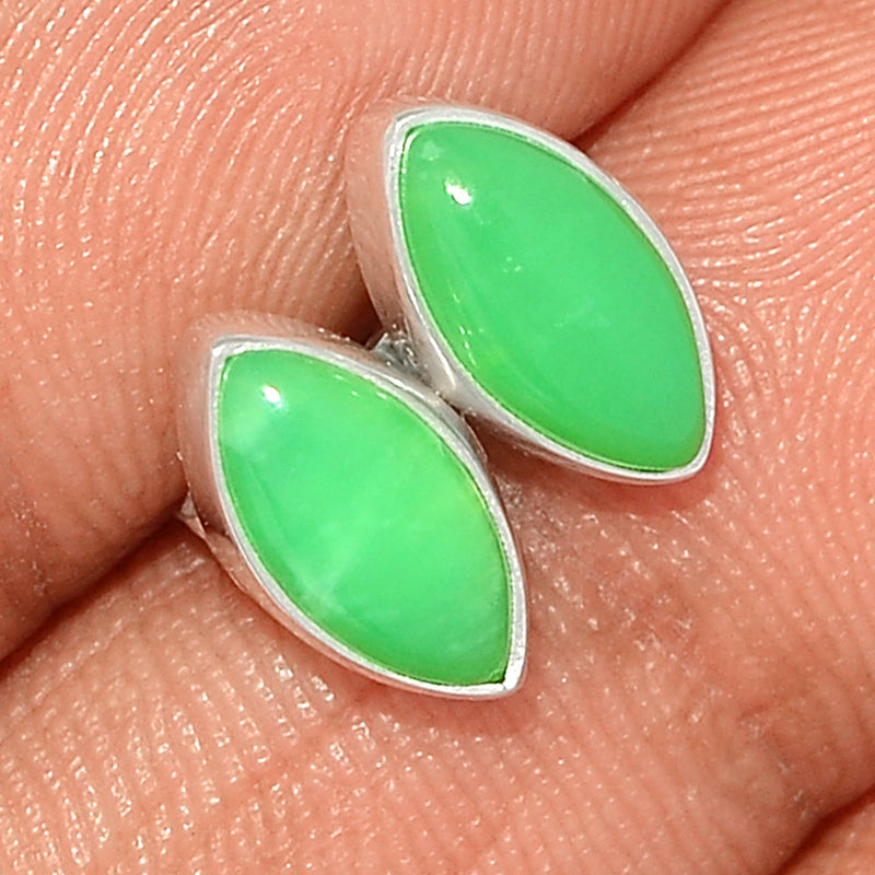 Chrysoprase Studs - CRPS387