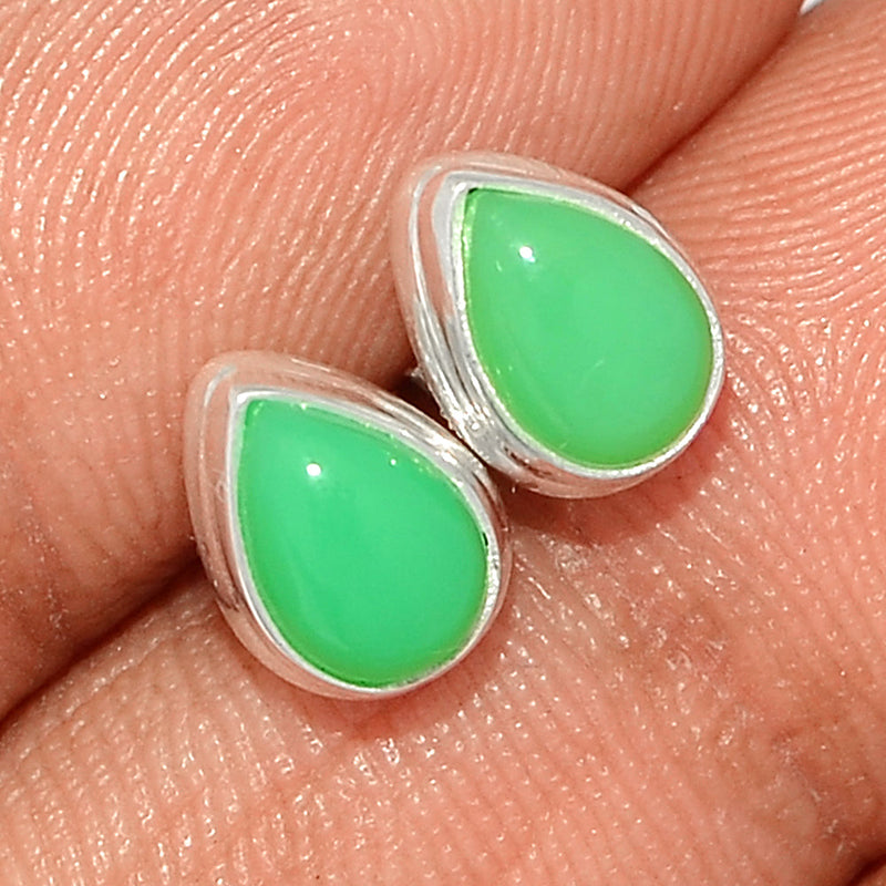 Chrysoprase Studs - CRPS390