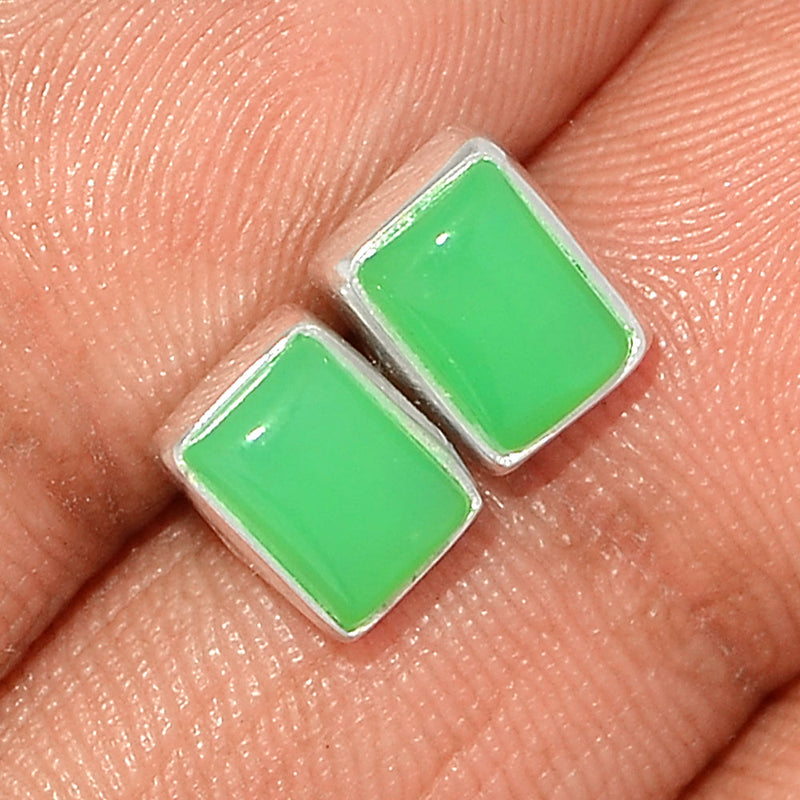 Chrysoprase Studs - CRPS391