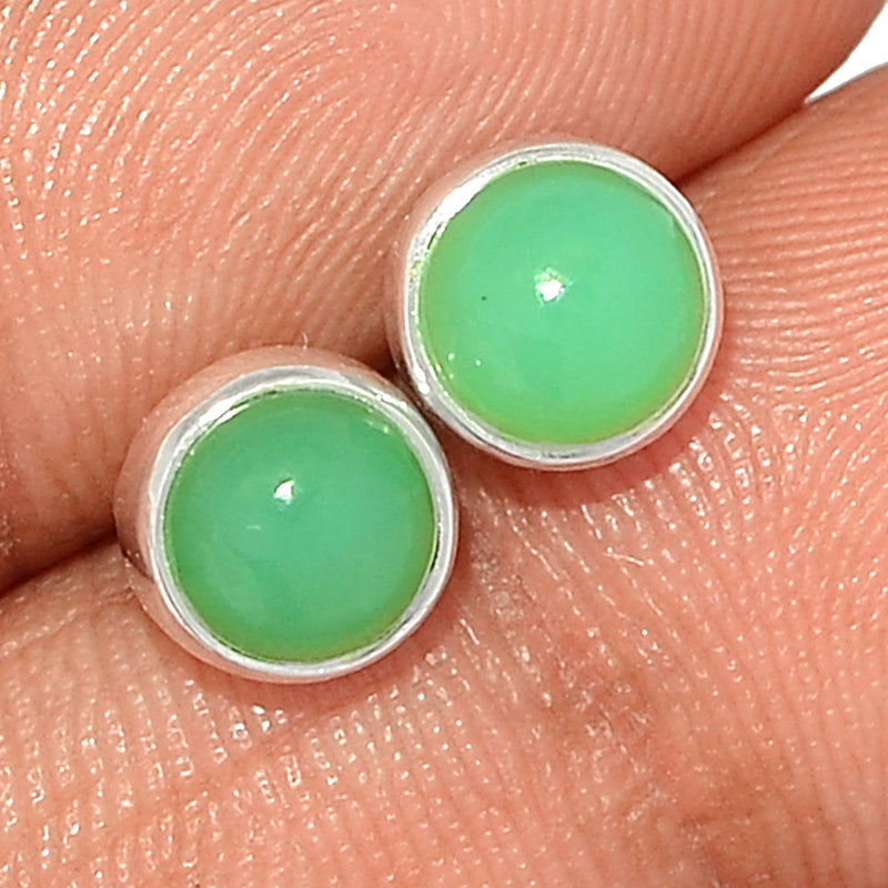 Chrysoprase Studs - CRPS392