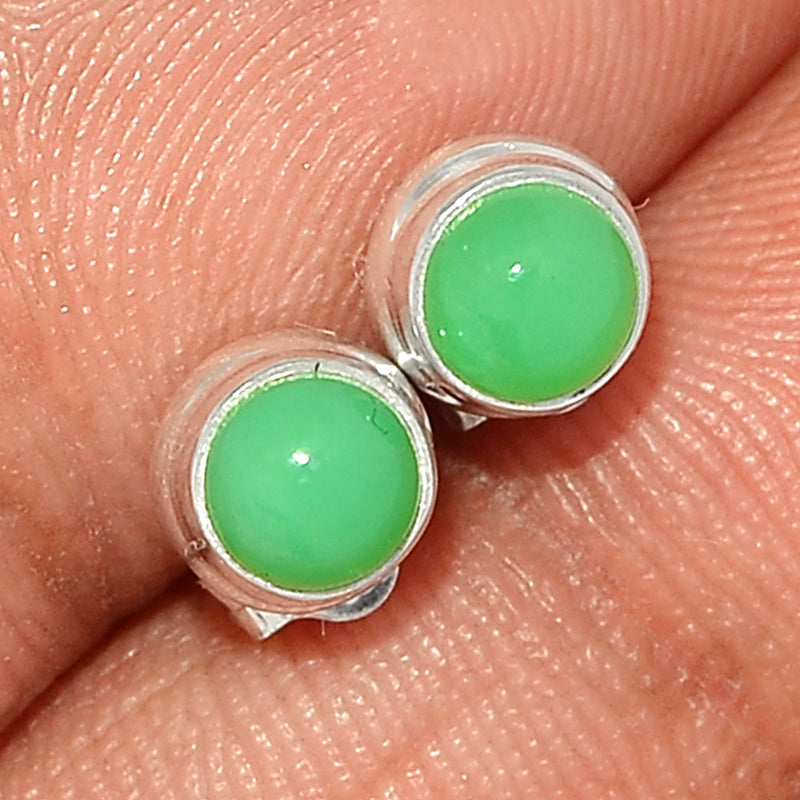 Chrysoprase Studs - CRPS393