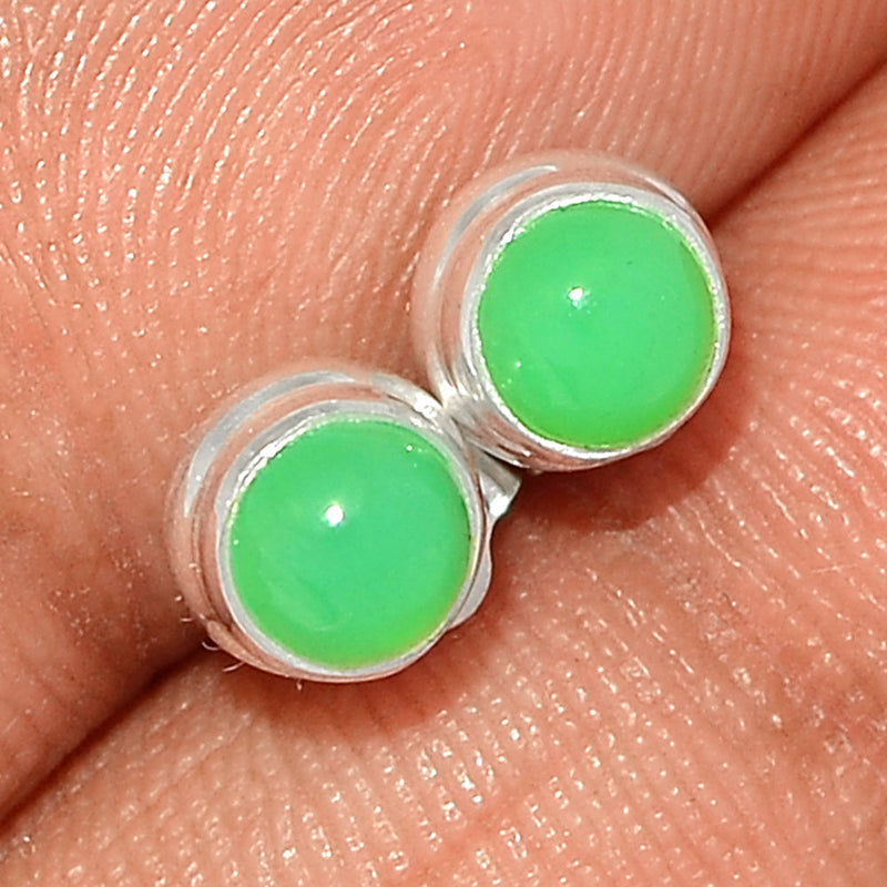 Chrysoprase Studs - CRPS397