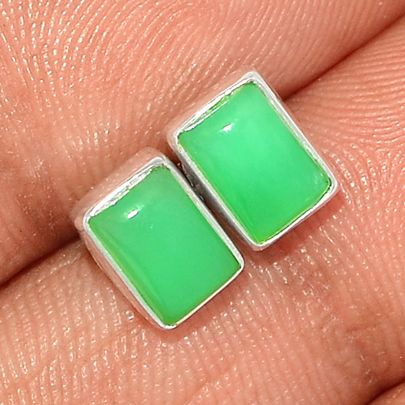 Chrysoprase Studs - CRPS405