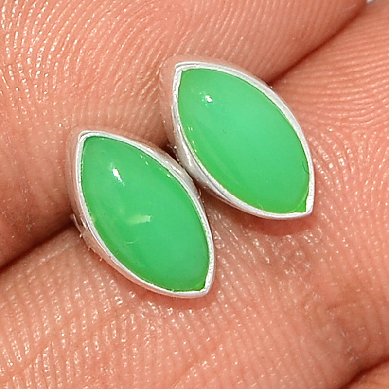 Chrysoprase Studs - CRPS407