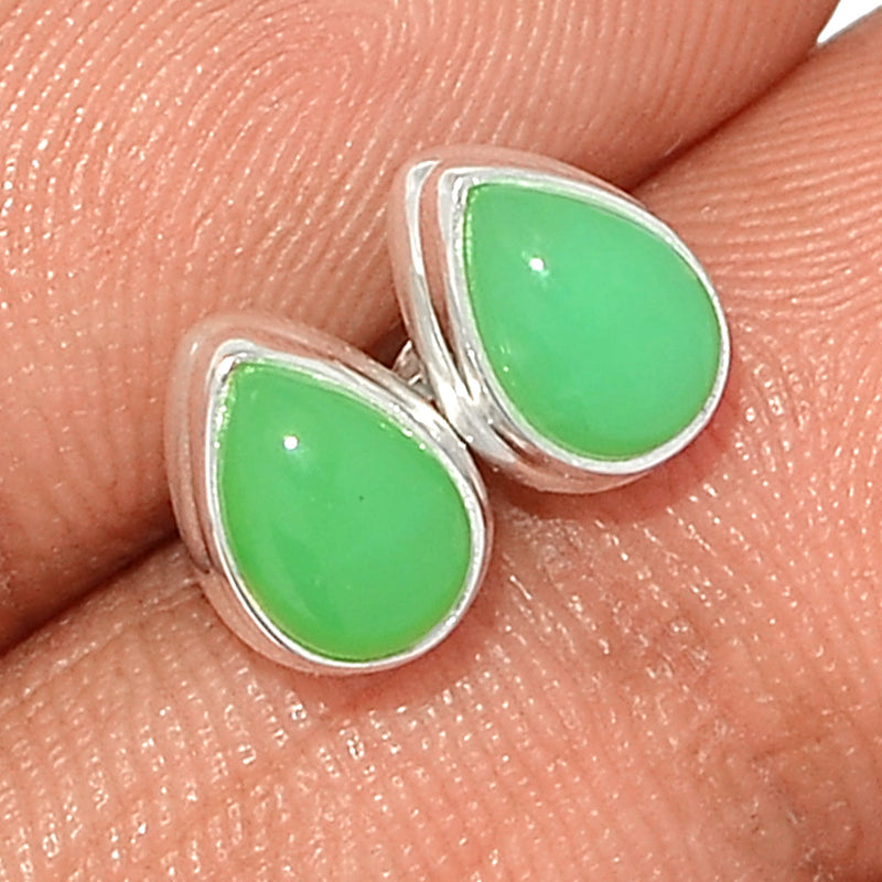 Chrysoprase Studs - CRPS408