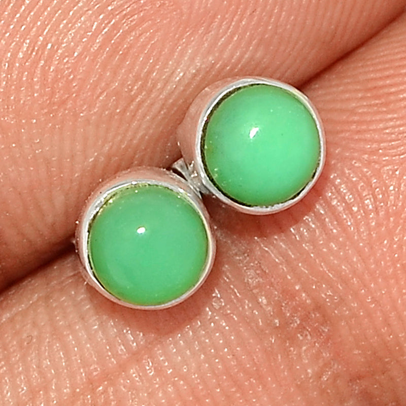 Chrysoprase Studs - CRPS409