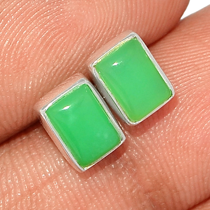 Chrysoprase Studs - CRPS410