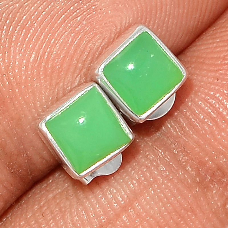 Chrysoprase Studs - CRPS411