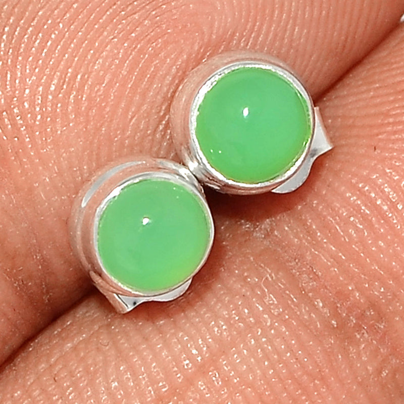 Chrysoprase Studs - CRPS413