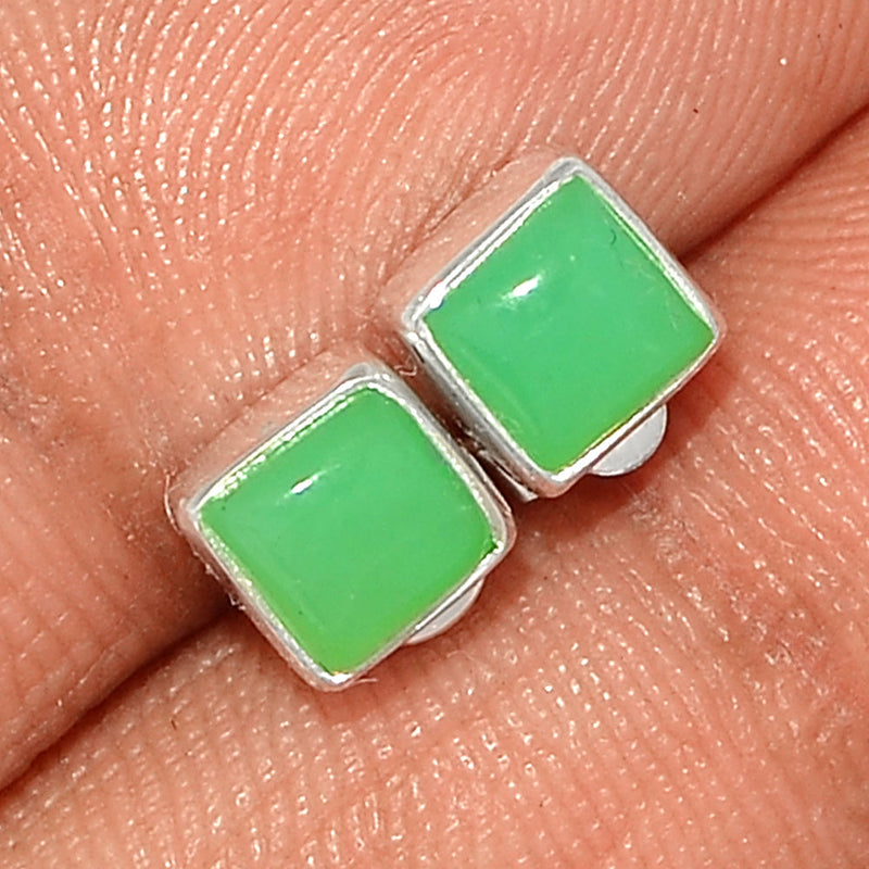 Chrysoprase Studs - CRPS420