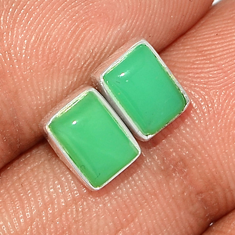 Chrysoprase Studs - CRPS421