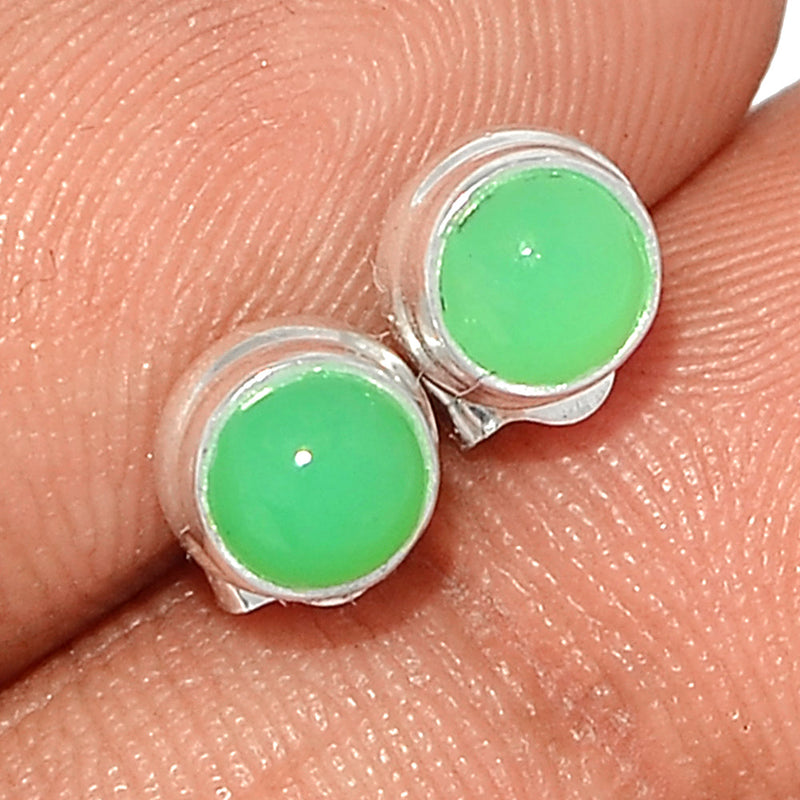 Chrysoprase Studs - CRPS423