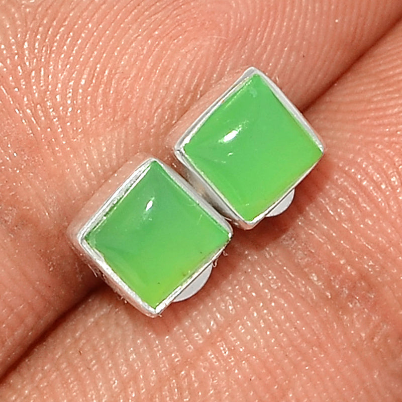 Chrysoprase Studs - CRPS424