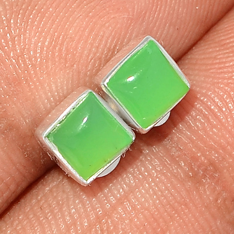 Chrysoprase Studs - CRPS425