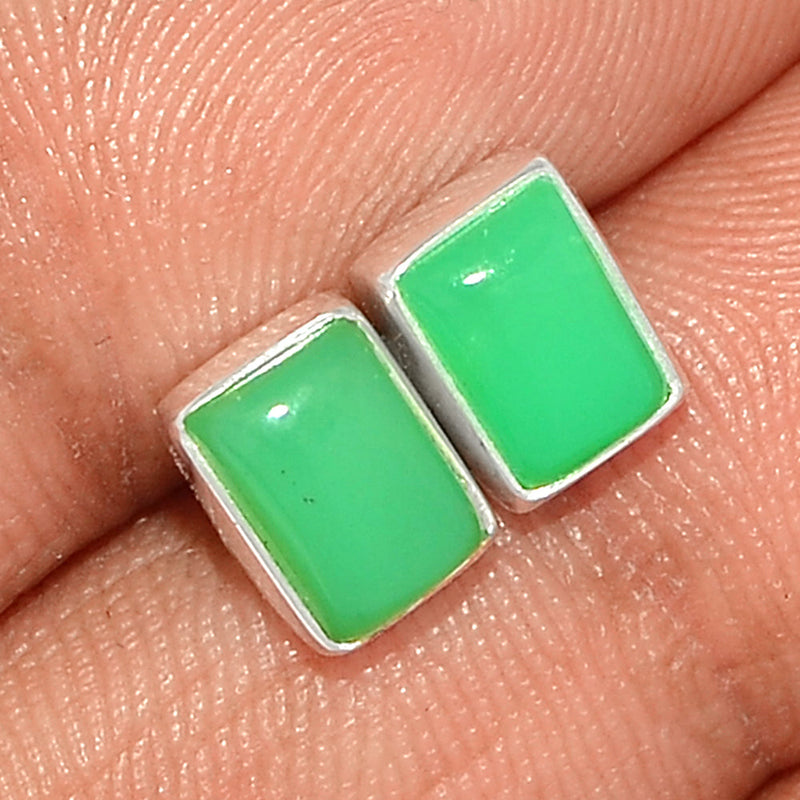 Chrysoprase Studs - CRPS426