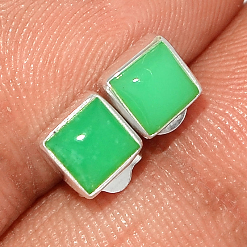 Chrysoprase Studs - CRPS427