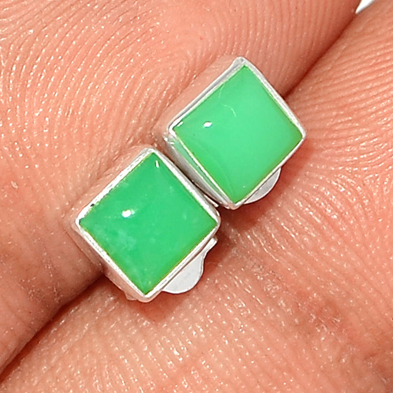 Chrysoprase Studs - CRPS428