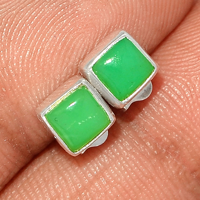 Chrysoprase Studs - CRPS430