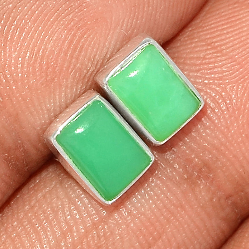 Chrysoprase Studs - CRPS431
