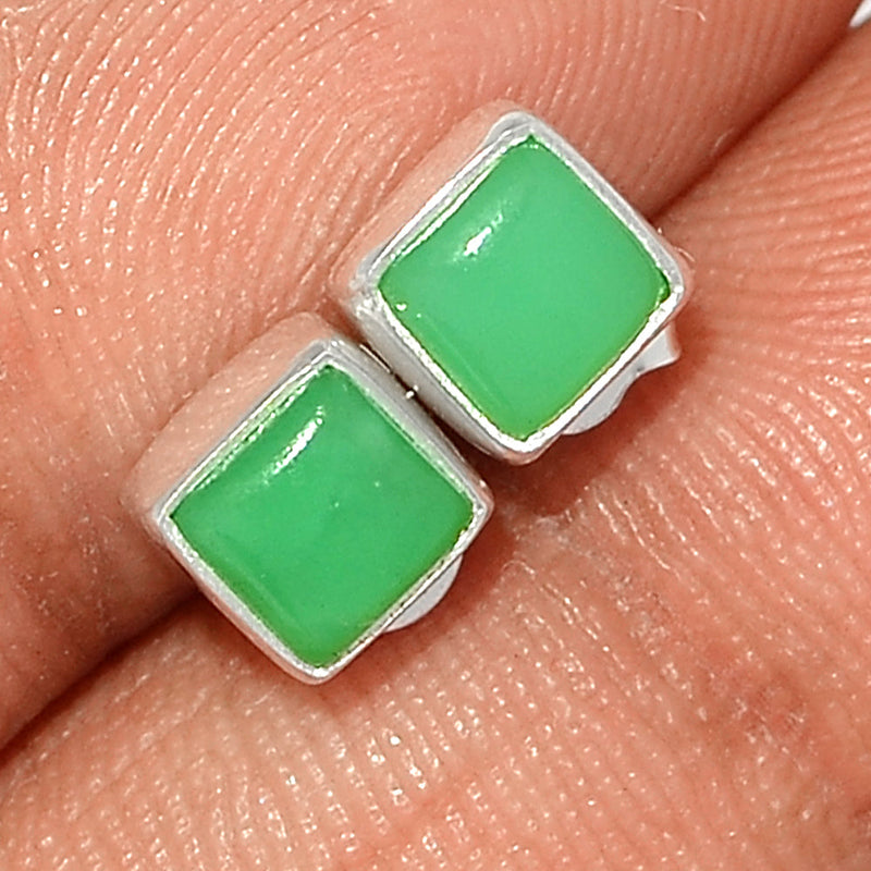 Chrysoprase Studs - CRPS432