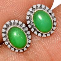 Chrysoprase Studs - CRPS59