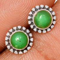 Chrysoprase Studs - CRPS63