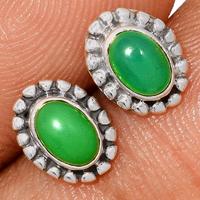 Chrysoprase Studs - CRPS73