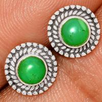 Chrysoprase Studs - CRPS84