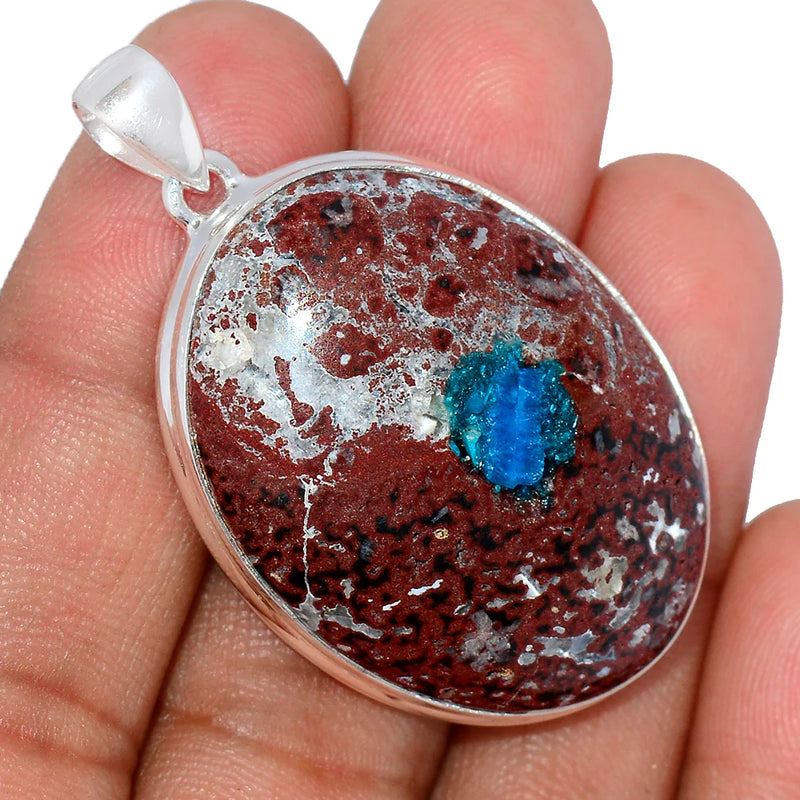 2" Cavansite Crystal Cabochon Pendants - CSCP27