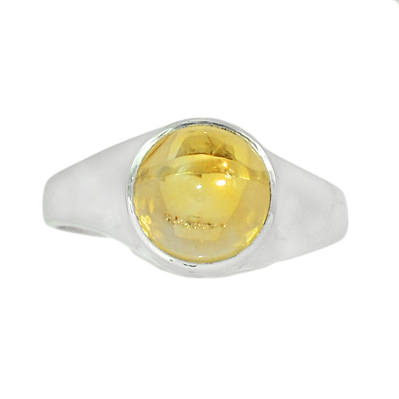 Solid - Citrine Cabochon Ring - CTCR1008