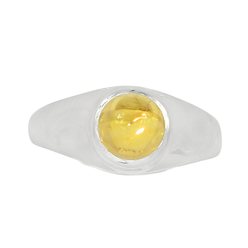 Solid - Citrine Cabochon Ring - CTCR1009