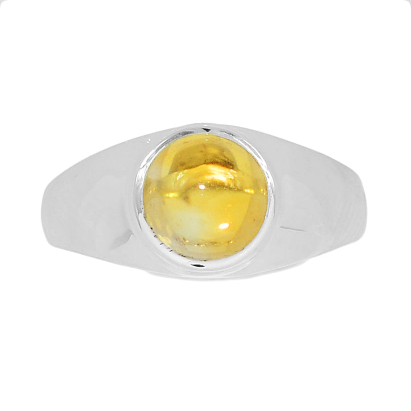 Solid - Citrine Cabochon Ring - CTCR1010