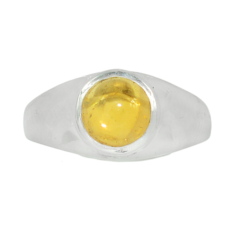 Solid - Citrine Cabochon Ring - CTCR1014