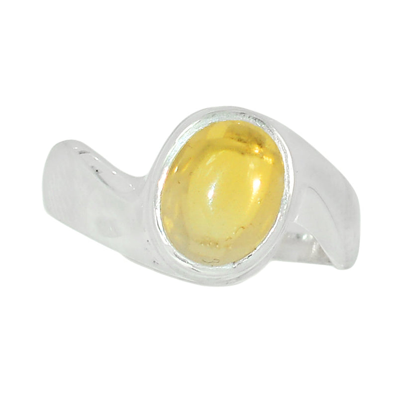 Solid - Citrine Cabochon Ring - CTCR1015