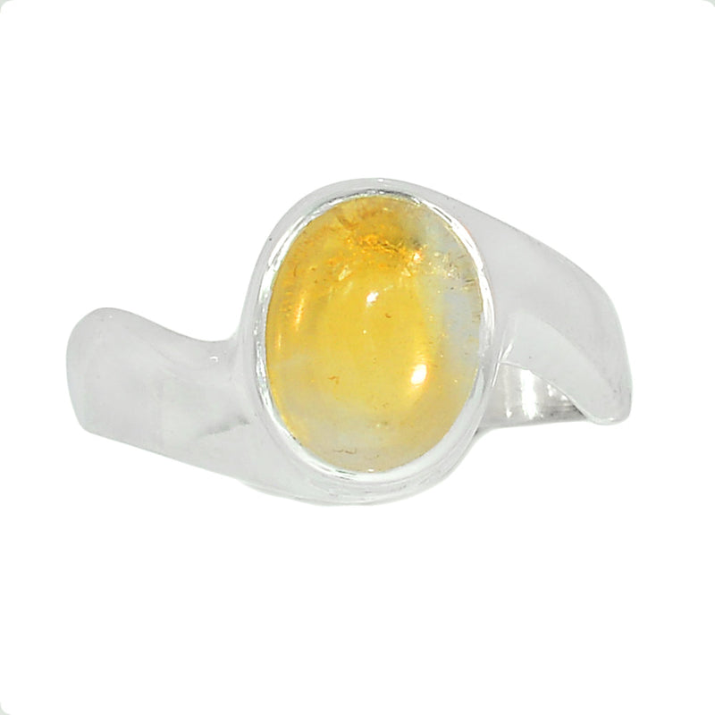 Solid - Citrine Cabochon Ring - CTCR1018