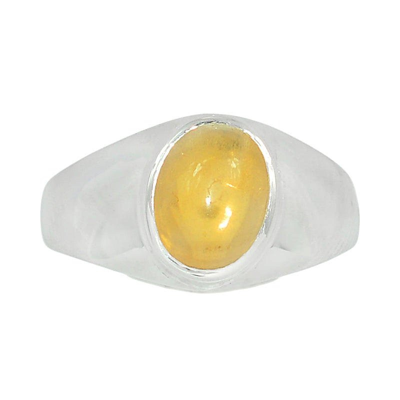 Solid - Citrine Cabochon Ring - CTCR1020