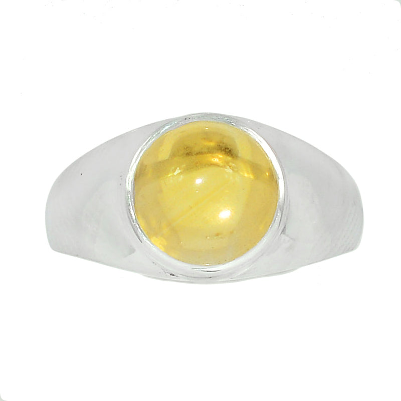 Solid - Citrine Cabochon Ring - CTCR1022