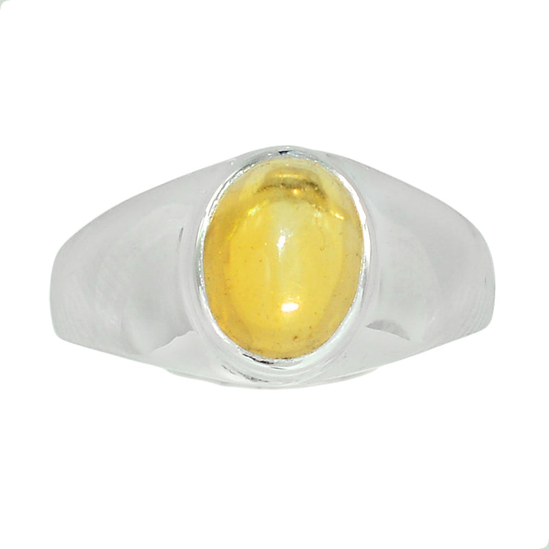 Solid - Citrine Cabochon Ring - CTCR1023