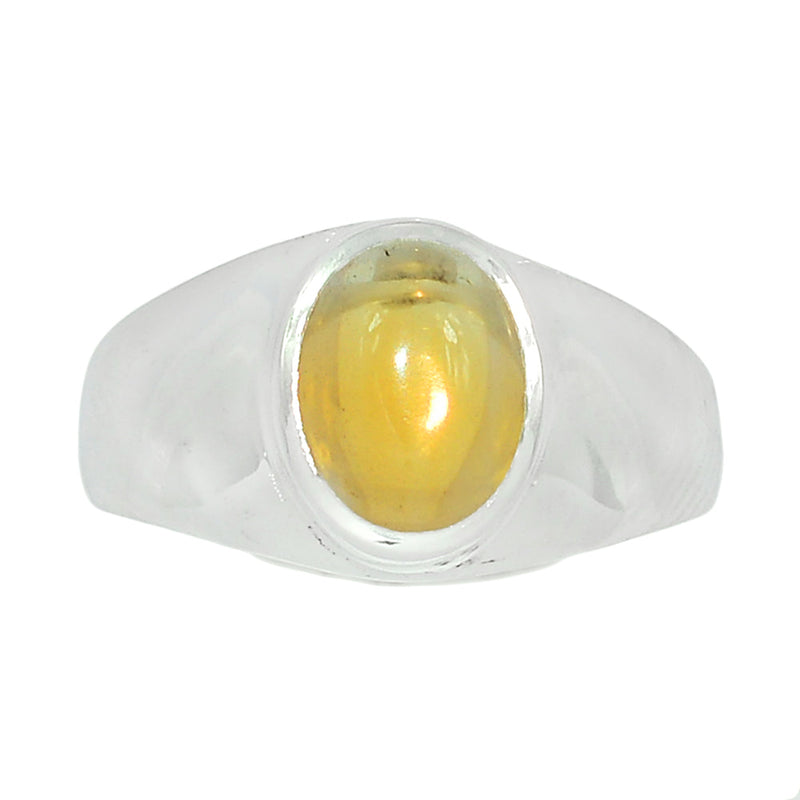 Solid - Citrine Cabochon Ring - CTCR1025