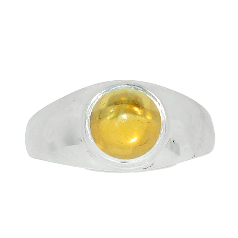 Solid - Citrine Cabochon Ring - CTCR1026