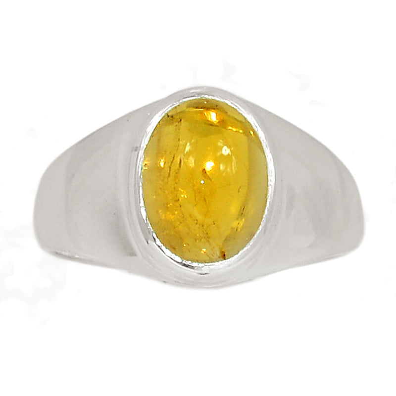 Solid - Citrine Cabochon Ring - CTCR1060