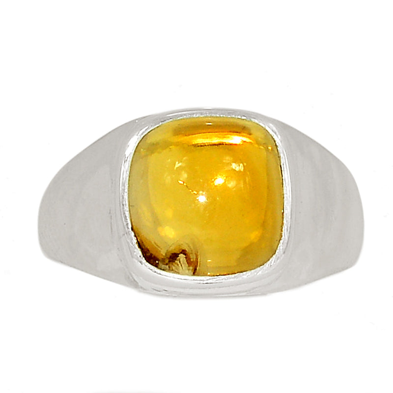 Solid - Citrine Cabochon Ring - CTCR1061