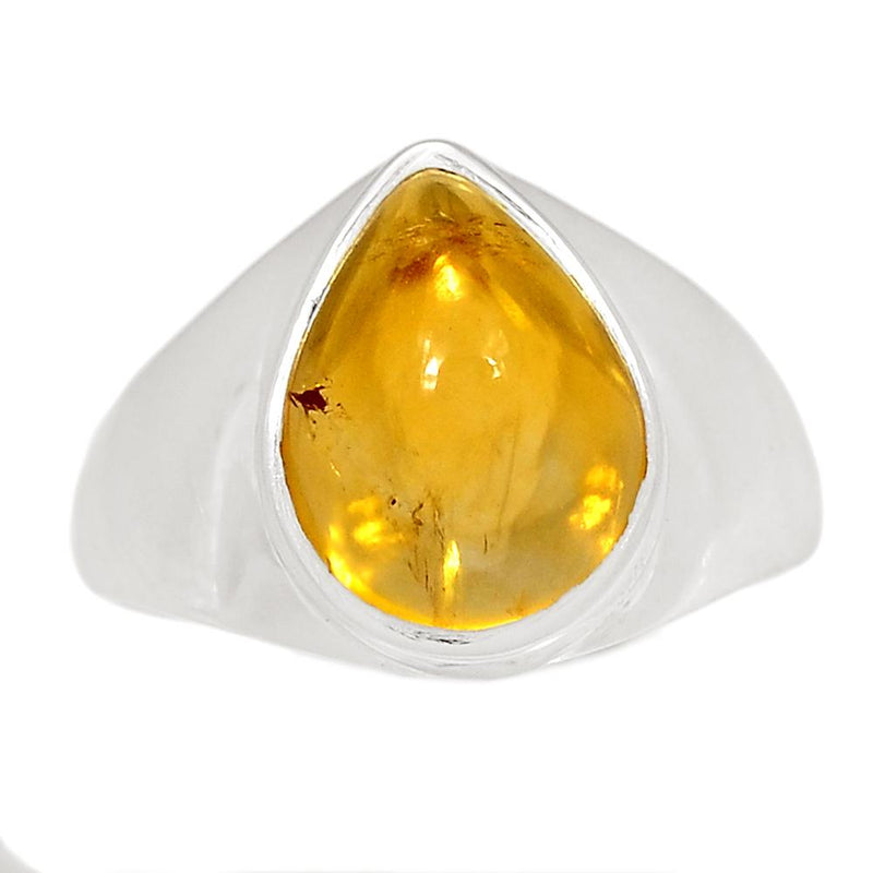 Solid - Citrine Cabochons Ring - CTCR827
