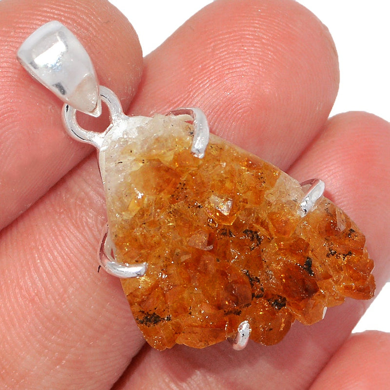 1.5" Claw - Citrine Druzy Pendants - CTDP585