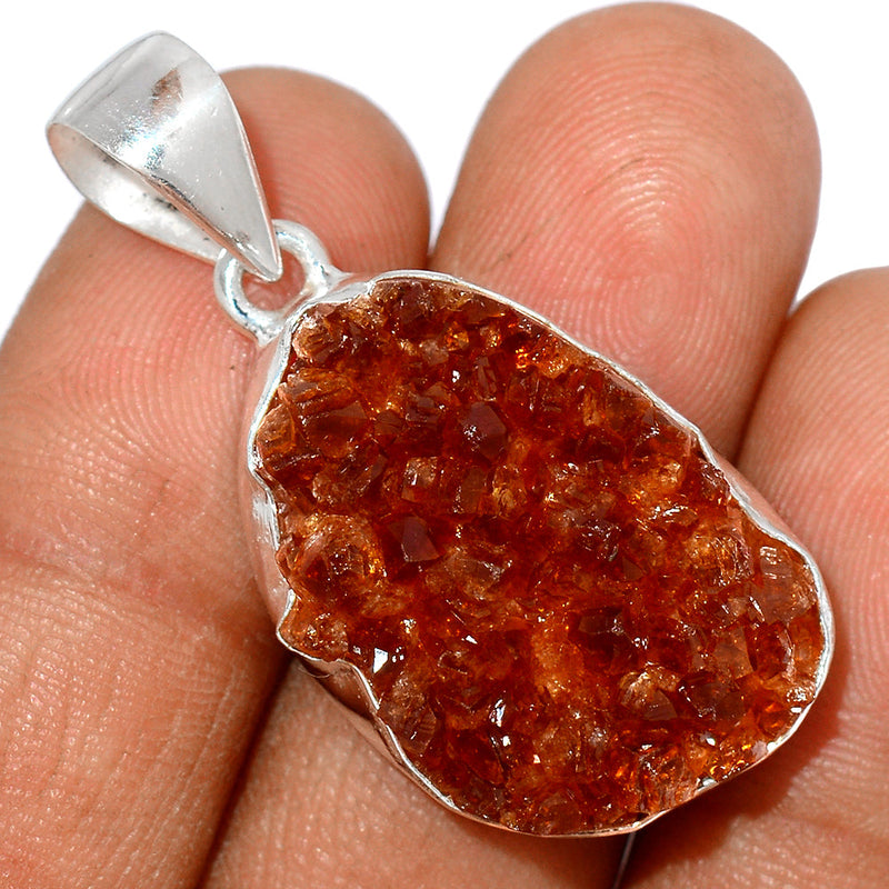 2" Citrine Druzy Pendants - CTDP605