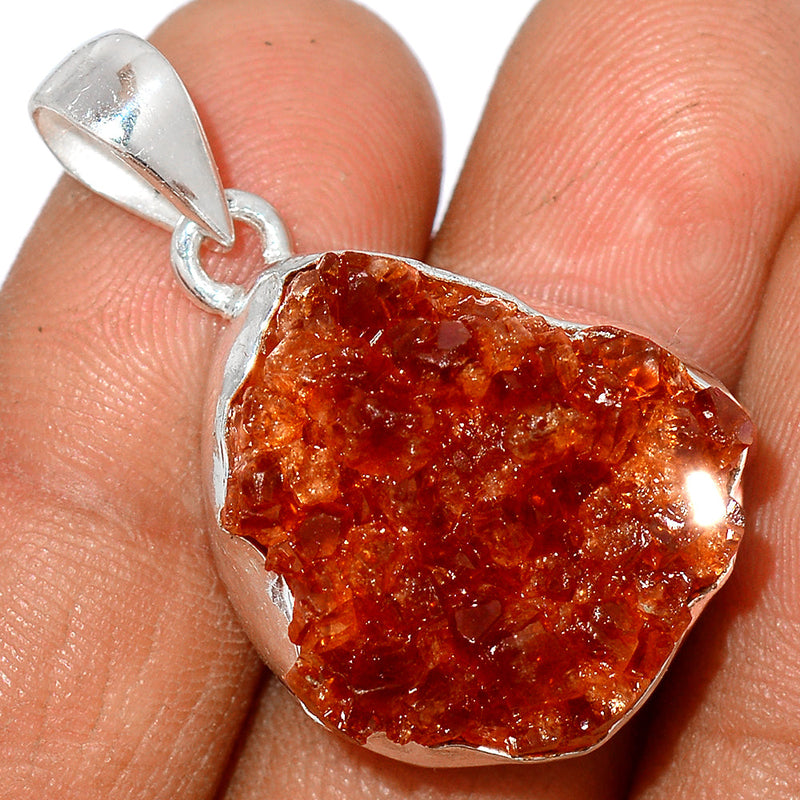 1.8" Citrine Druzy Pendants - CTDP607