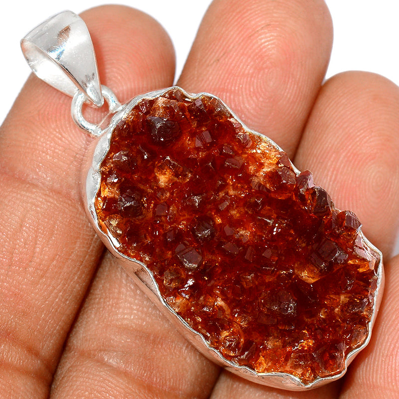 2" Citrine Druzy Pendants - CTDP609